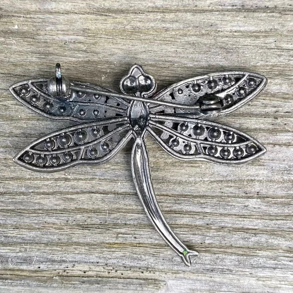 💍BUNDLE OF 2 BLUE DRAGONFLY & BUTTERFLY VINTAGE INSPIRED PINS/BROOCHES.